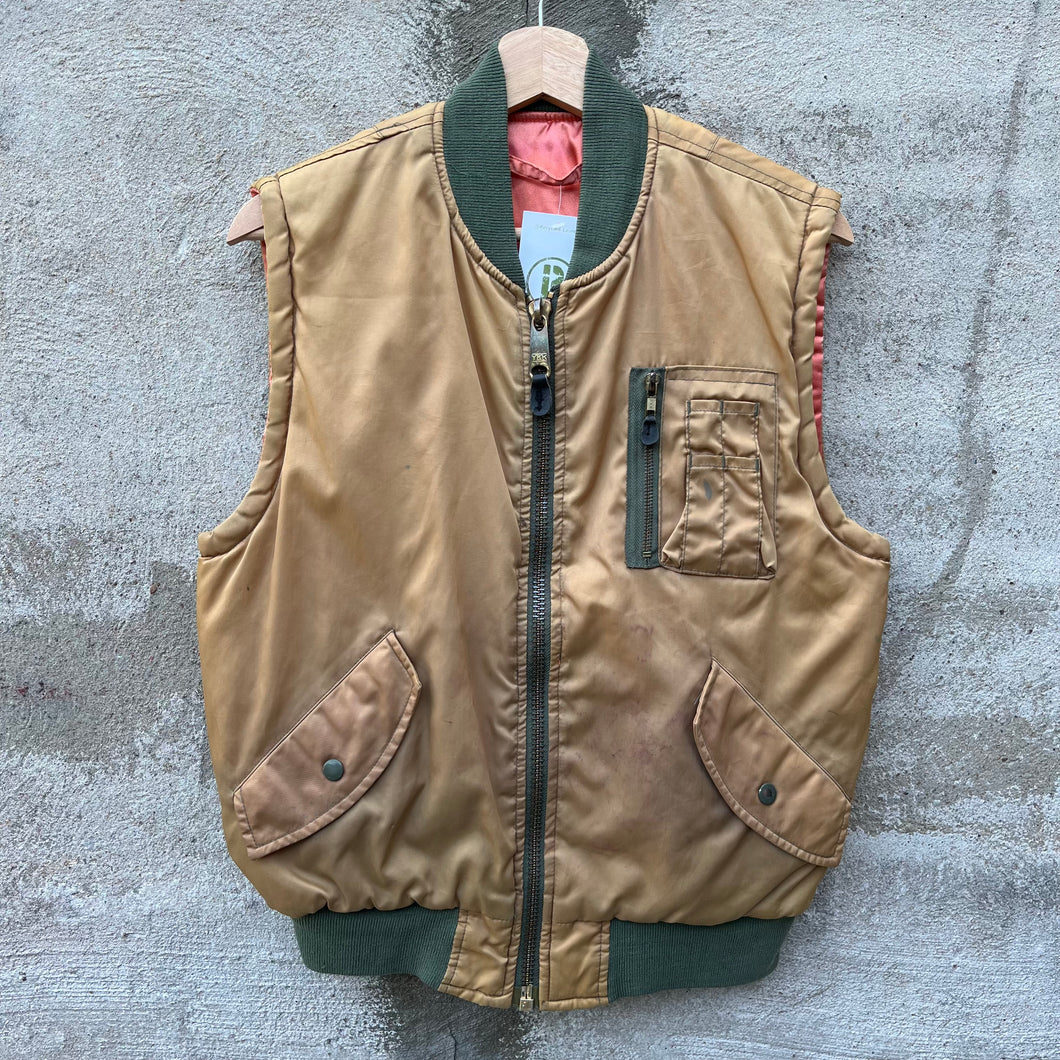 80's Vintage US Military Style Flight Jacket Vest