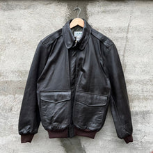 Load image into Gallery viewer, 90&#39;s L.L.Bean Dark Brown Leather A-2 Military Style Jacket
