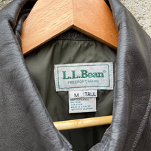 Load image into Gallery viewer, 90&#39;s L.L.Bean Dark Brown Leather A-2 Military Style Jacket
