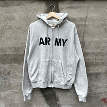 Load image into Gallery viewer, 90&#39;s US Army Reverse Weave Zip Up Hoodie
