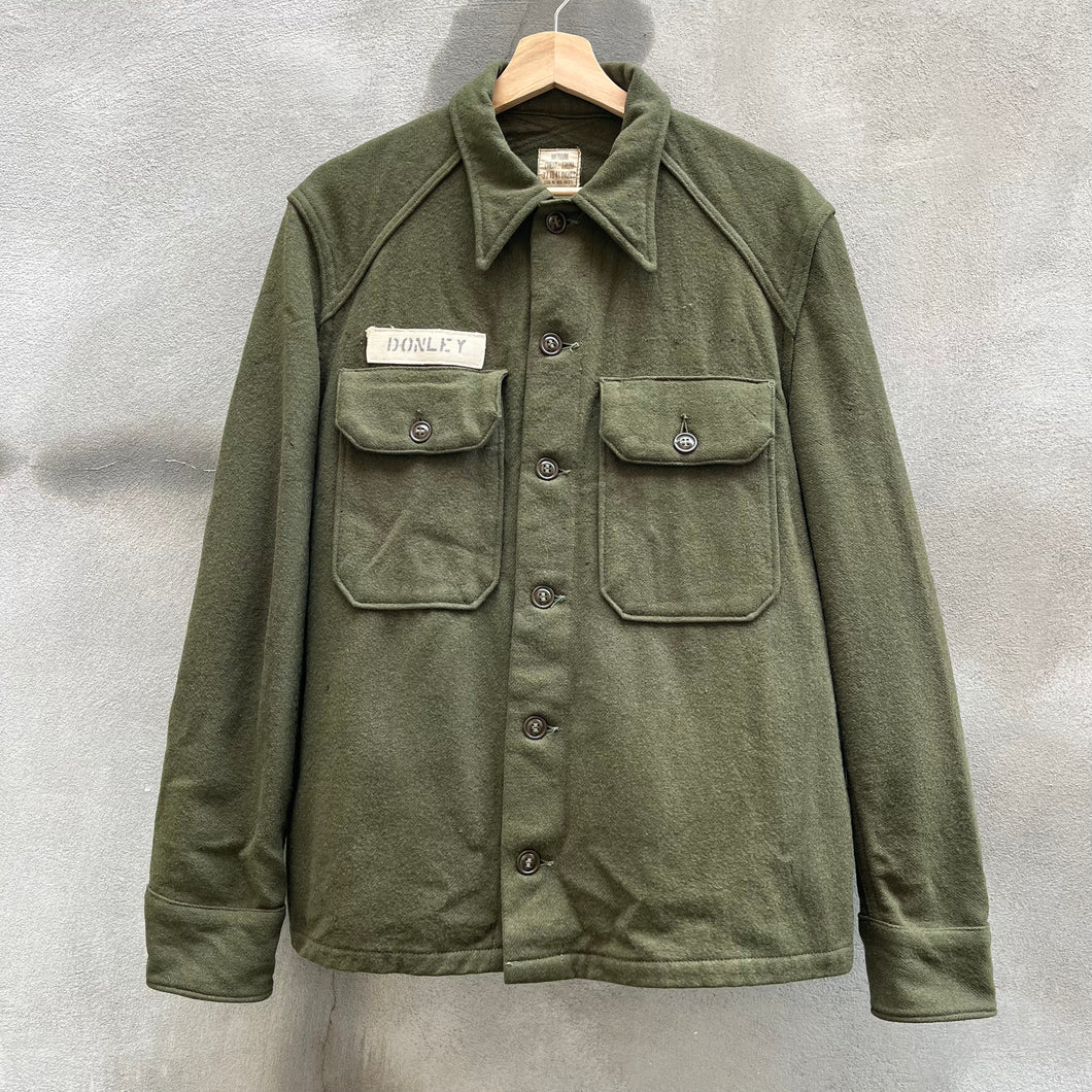 50s US Military Field Wool Button Down Shirt