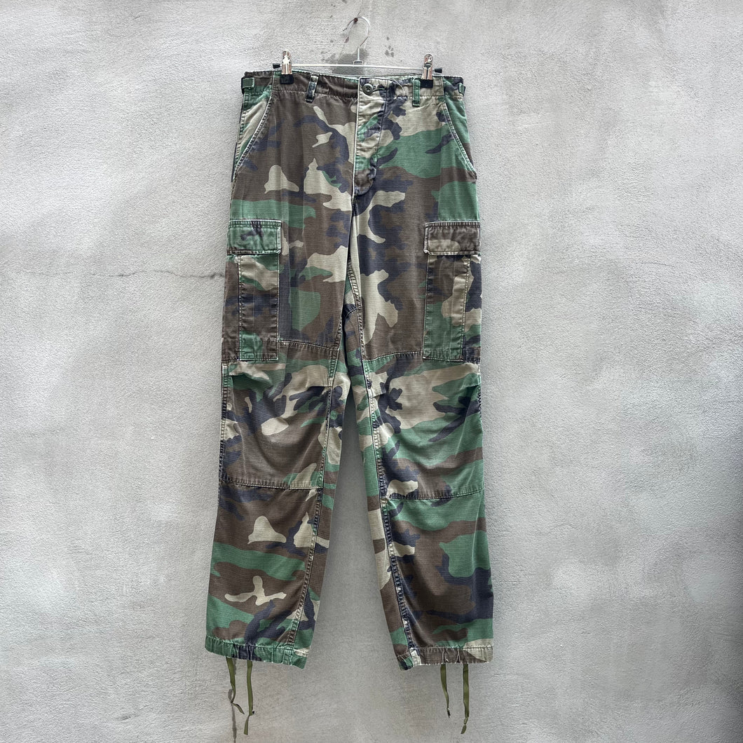 90’ Military Woodland Camo Ripstop Cargo Pants