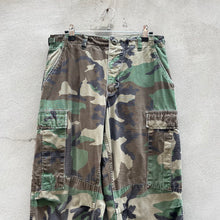 Load image into Gallery viewer, 90’ Military Woodland Camo Ripstop Cargo Pants
