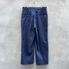 Load image into Gallery viewer, 61’ Military Blue Wool Tropical Trousers
