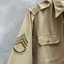 Load image into Gallery viewer, 40’s Military Khaki Officer Button Down Shirt
