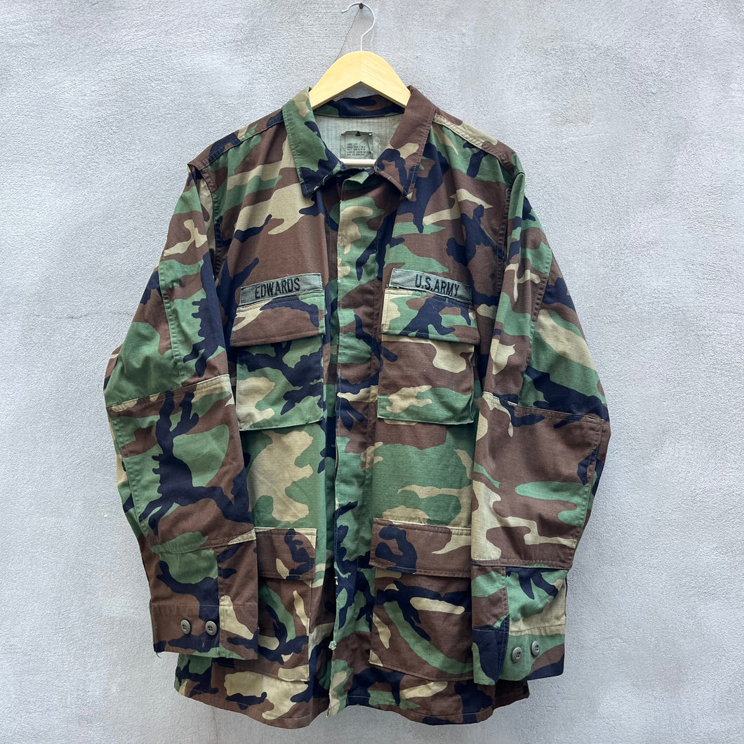 90’s Military Woodland Camo Rip Stop Jacket