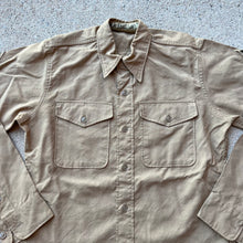 Load image into Gallery viewer, 50’s Military Tan Button Down Shirt
