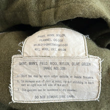 Load image into Gallery viewer, 50’s Military Wool Button Down
