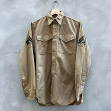 Load image into Gallery viewer, 50’s Military Tan Button Down
