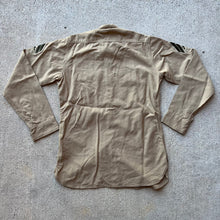 Load image into Gallery viewer, 50’s Military Tan Button Down Shirt
