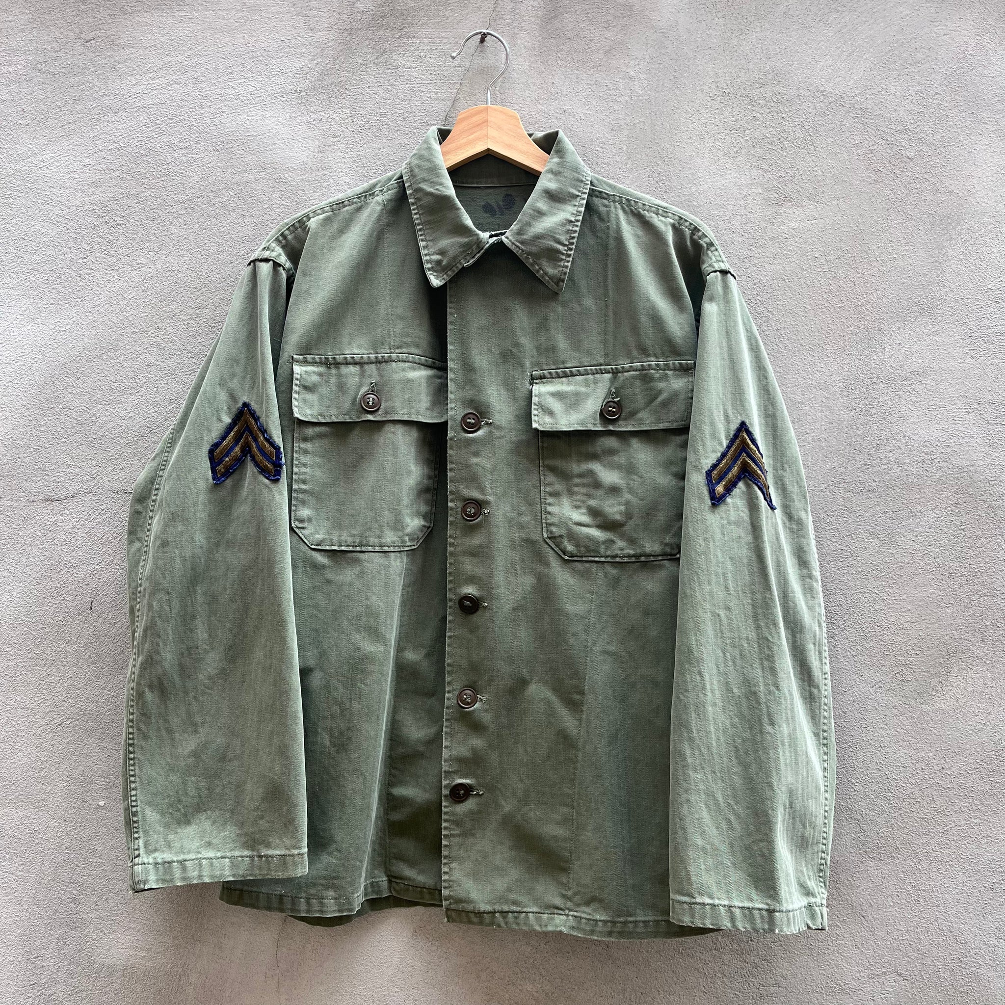 50’s Military HBT Button top Down